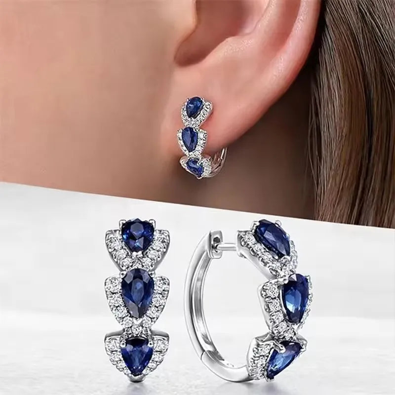 Royal Sapphire Elegance Earrings