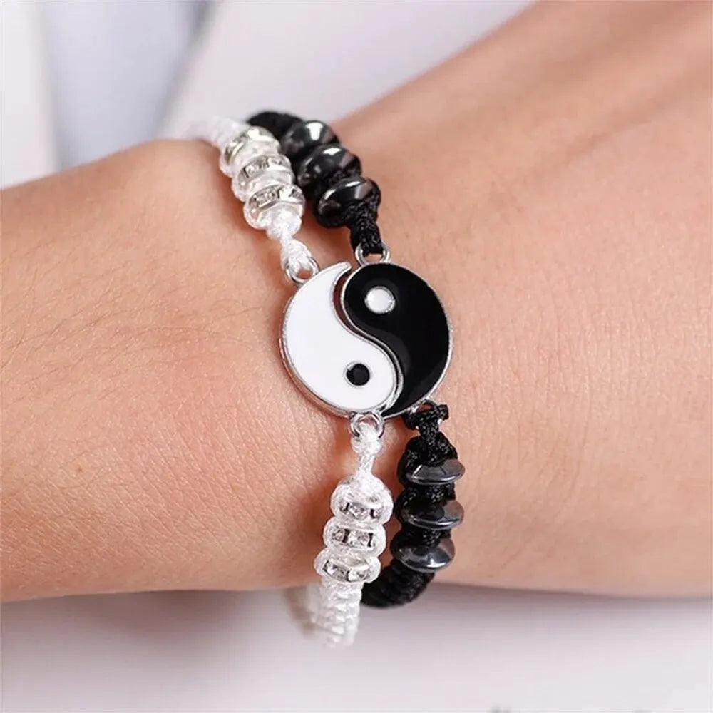 Yin & Yang Balance Bracelets – Matching Couple Set (2PCS)