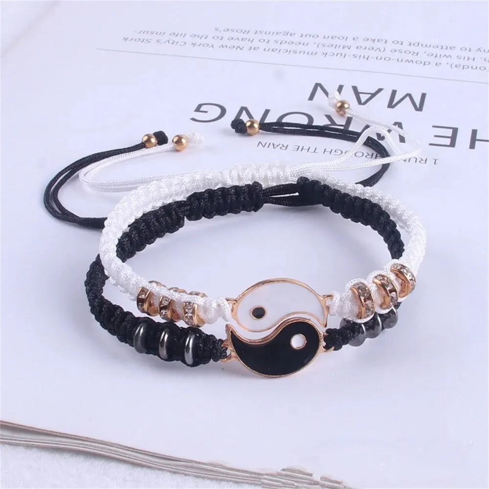 Yin & Yang Balance Bracelets – Matching Couple Set (2PCS)