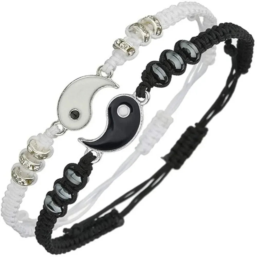 Yin & Yang Balance Bracelets – Matching Couple Set (2PCS)